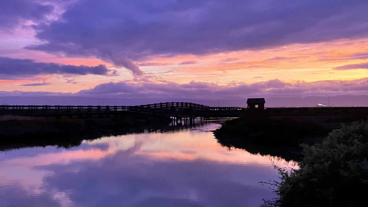 Sunset over the marsh.